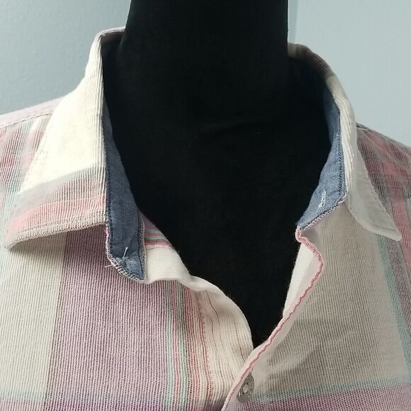 Tommy Bahama Coastline Cord XLT Shirt Mens Button Up Corduroy Grand Isle Plaid - Picture 2 of 13